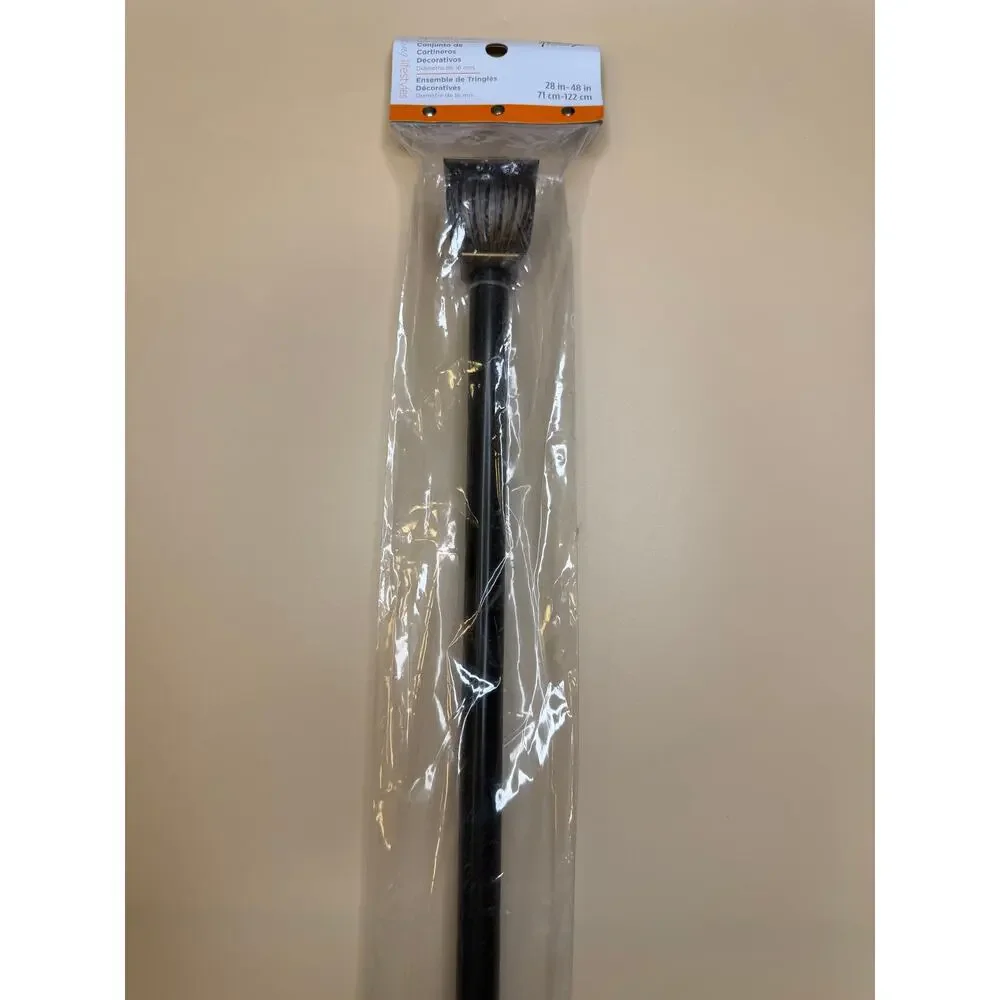 Kenney Beckett 5/8 in Adjustable Curtain Rod Oil Rubbed Bronze 28 to 48 in